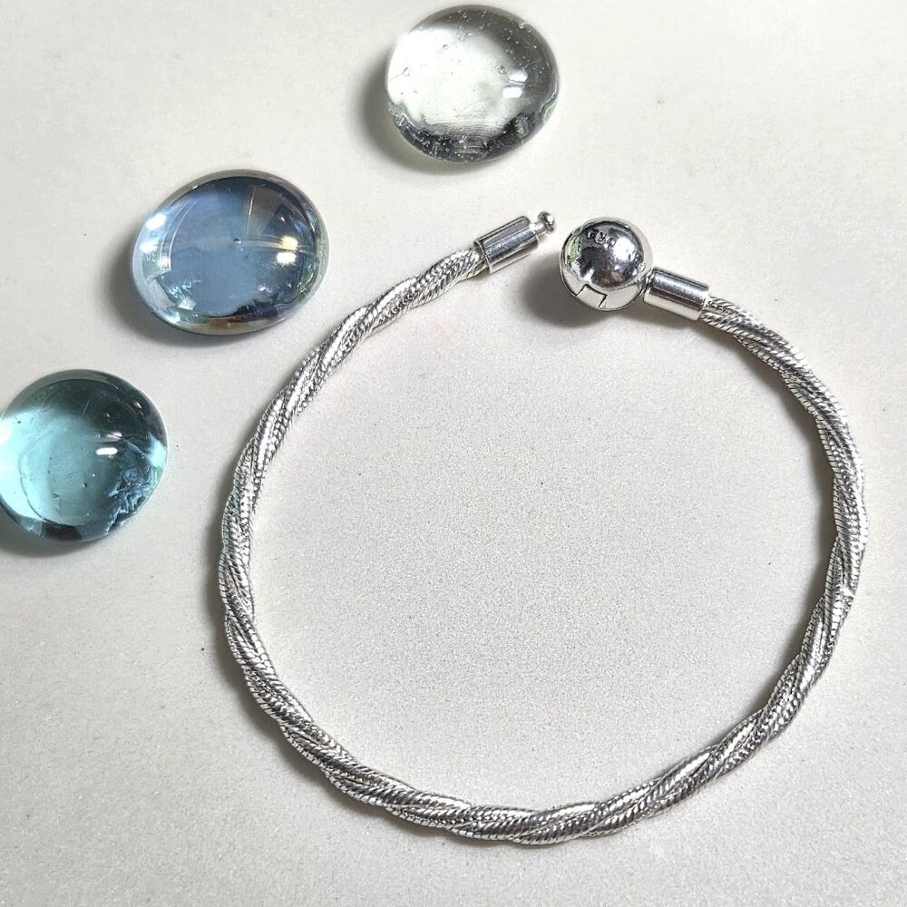 Authentic Pandora Round Clasp Twisted Snake Chain… - image 6